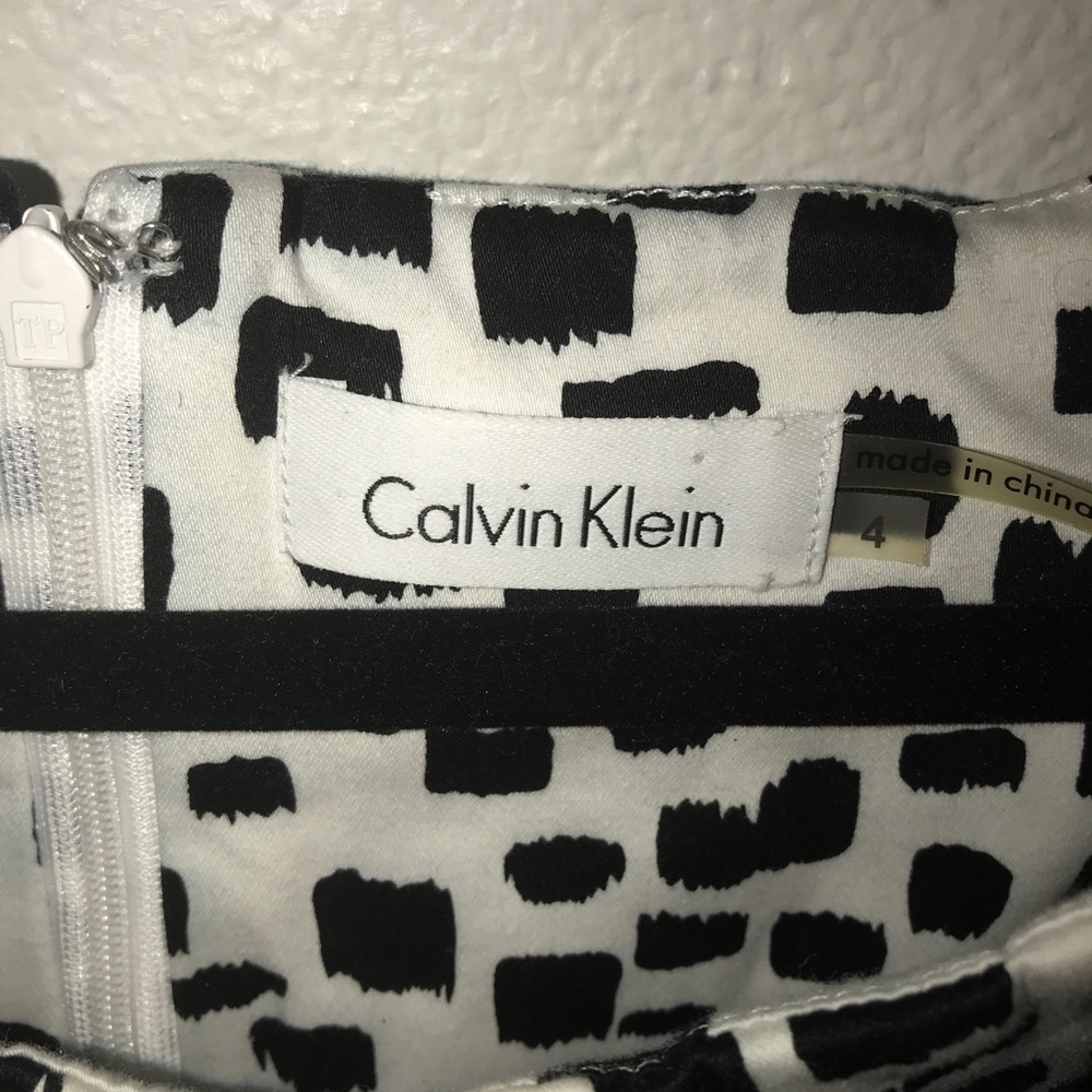 Calvin Klein black and white dress